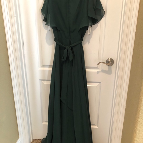 JJ's House Long bridesmaid dress: Hunter green size small - Picture 3 of 3